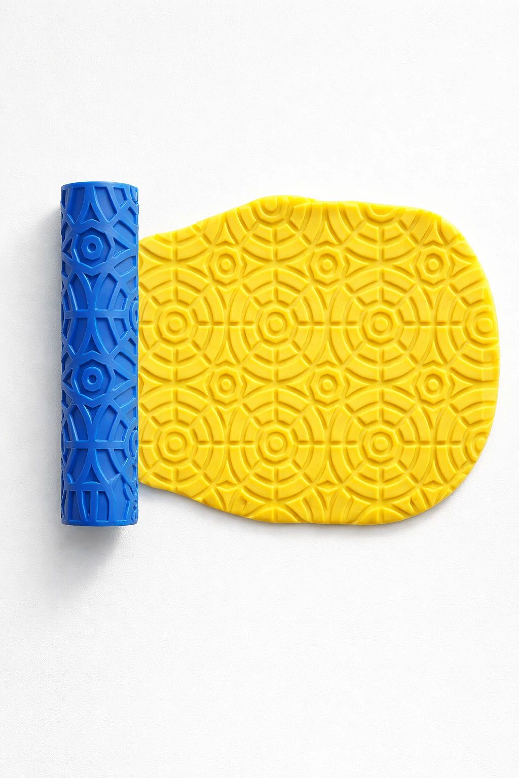 Geometric Floral Texture Roller for Cookie, Chocolate, Fondant & Clay – Pattern Roller