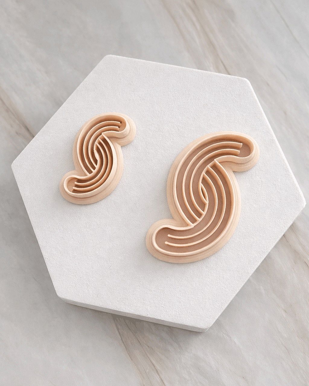 InDecorBD Geometric Swirl Clay Cutter – 3 Pcs set (36/41/52 mm)