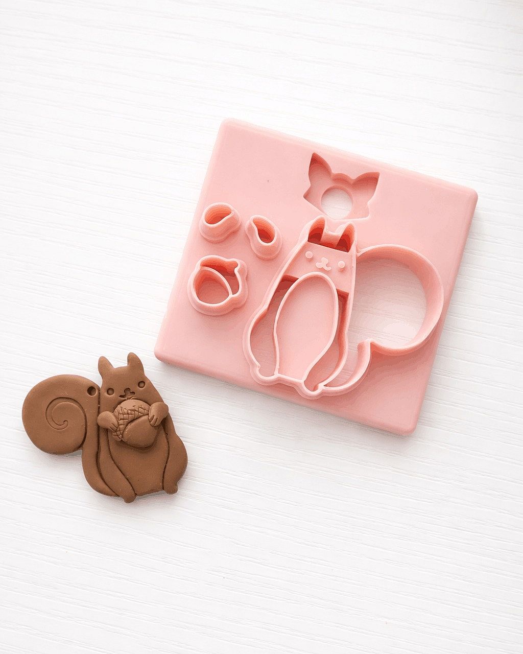 Squirrel with Acorn Clay Cutter