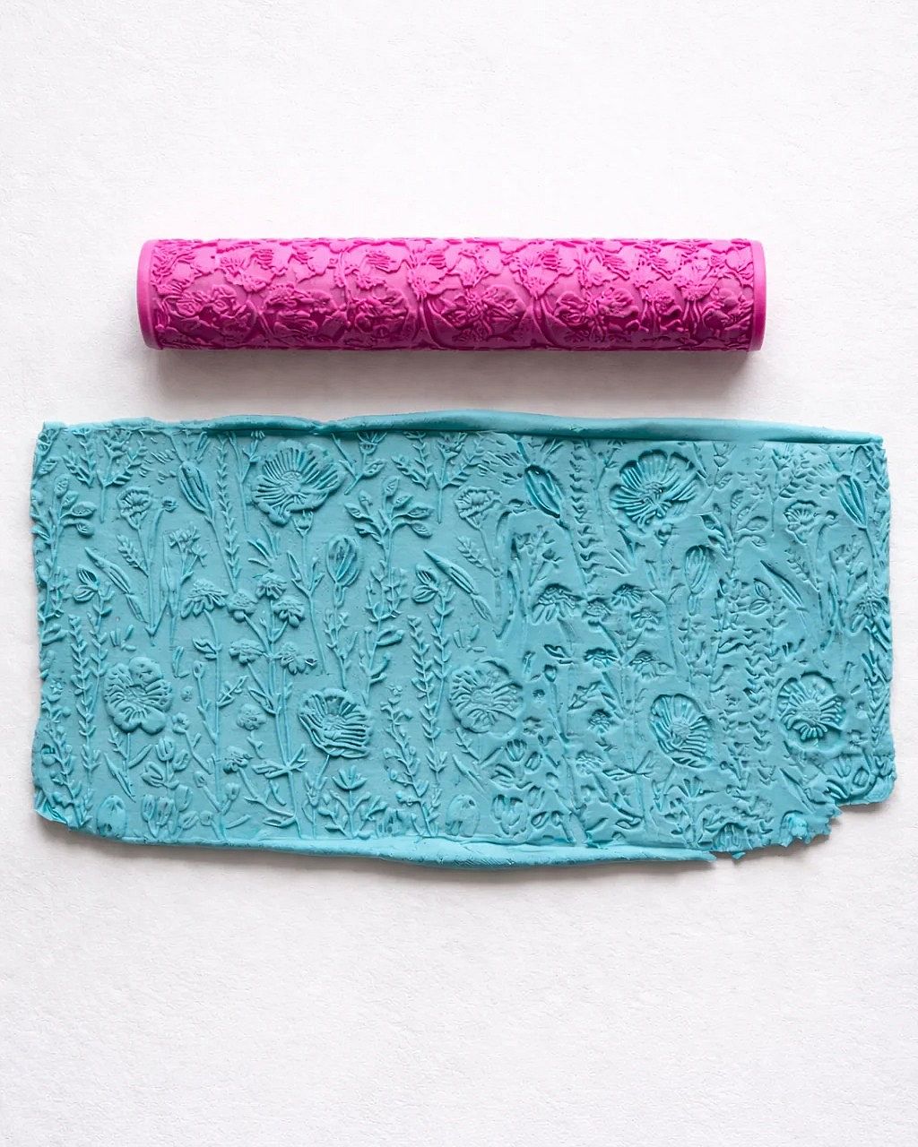 Floral Botanical Texture Roller for Cookie, Chocolate, Fondant & Clay – Pattern Roller
