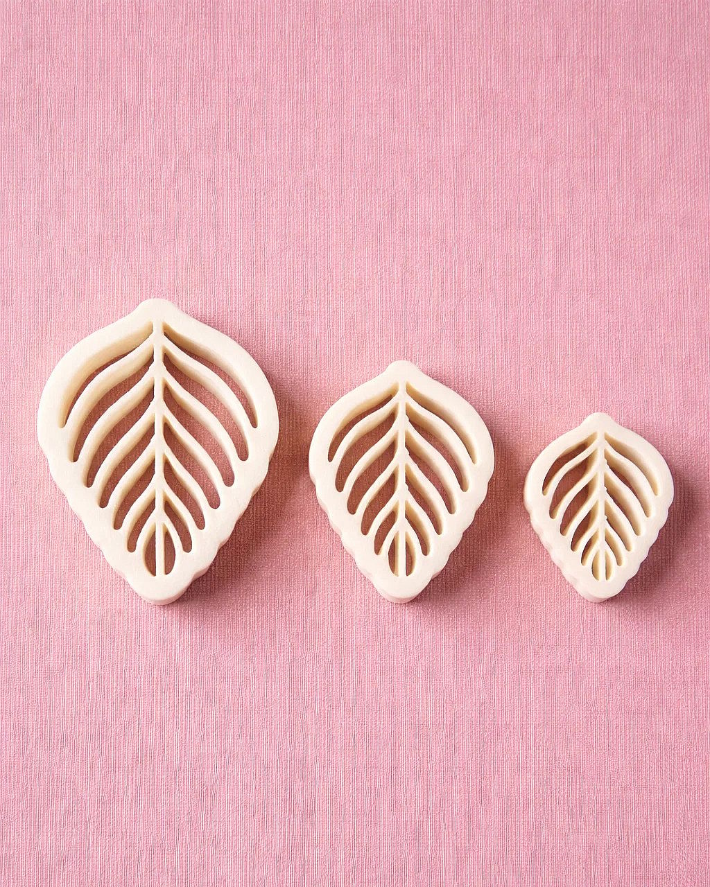 Leaf Vein Polymer Clay Cutter Set – 3 Sizes (30/35/40 mm)
